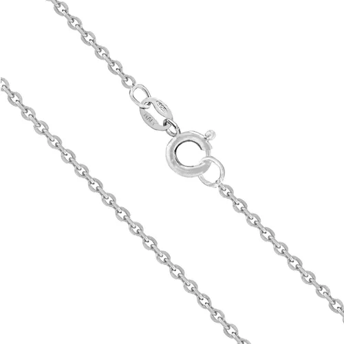 Collar de cadena de plata de ley para mujer, cable de 0.039 in, resistente al deslustre, de origen responsable, diseño de cierre que no migra,