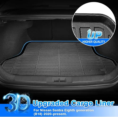 Miniatura 2 de Cartist Ajuste personalizado para revestimiento de carga Nissan Sentra 2020-2025 2026, accesorios para todo tipo de clima, alfombrilla de maletero