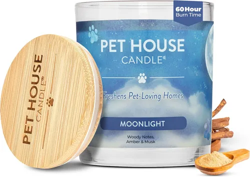 One Fur All, Pet House - Vela 100 % cera de soja, eliminador de olores de mascotas para el hogar, velas aromáticas, no tóxicas y ecológicas (paquete
