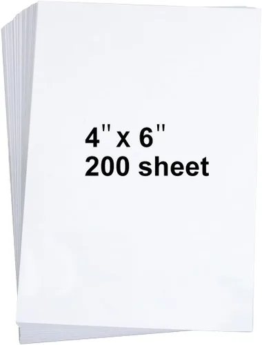 Miniatura 7 de 100 hojas de cartulina blanca de 4" x 6", hojas de cartulina gruesa, papel de invitación en blanco, tarjetas de felicitación imprimibles, cubierta