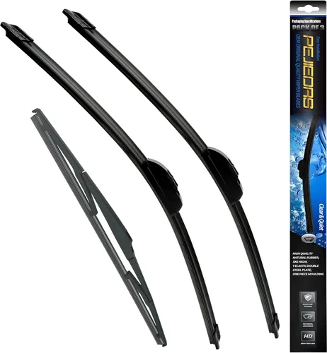 Miniatura 17 de Limpiaparabrisas delanteros de calidad OEM, reemplazo para Jeep Wrangler 1997-2006, estilo original OE