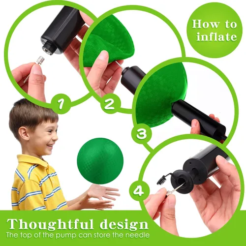 Miniatura 4 de Yunsailing Paquete de 24 bolas de Dodgeballs a granel de 6 pulgadas de operación de Navidad, bolas inflables de goma con bomba para niños y adultos