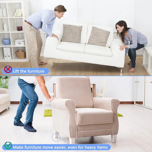 Miniatura 6 de Paquete de 24 deslizadores de silla, deslizadores de uñas (7/8 pulgadas de diámetro), deslizadores de silla de teflón para suelos de madera dura