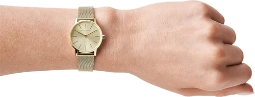 Miniatura 4 de Armani Exchange - Reloj de cuarzo de acero inoxidable para mujer con correa de cuero