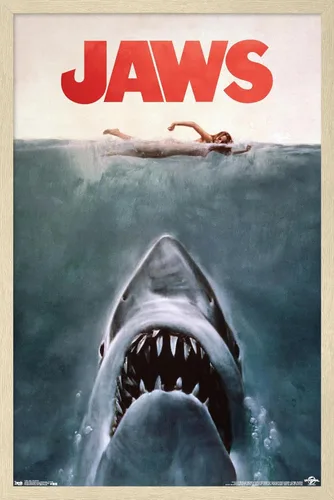 Miniatura 10 de Trends International Jaws - Póster de pared de una hoja, 14.725 x 22.375 pulgadas, versión con marco negro