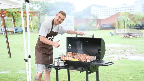 Miniatura 8 de Estante para costillas 3 en 1 para ahumar y patas de pollo para parrilla, capacidad para 6 costillas grandes, 12 alas de pata de pollo, 1 pollo