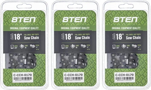 Miniatura 155 de 8TEN Cadena de motosierra semi cincel de 6 pulgadas .050 1/4 42 DL para Worx WG320 Black & Decker LLP120 (paquete de 3)