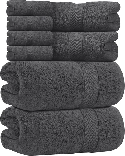 Miniatura 21 de Oakias Toallas de baño beige de alta calidad, paquete de 2, 27 x 54 pulgadas, altamente absorbentes, toallas de baño de lujo de 21.16 oz/m²