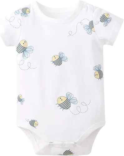 Miniatura 4 de pureborn Mameluco para bebé, paquete de 2 unidades, unisex, de algodón suave, de una pieza, para niños y niñas de 0 a 24 meses