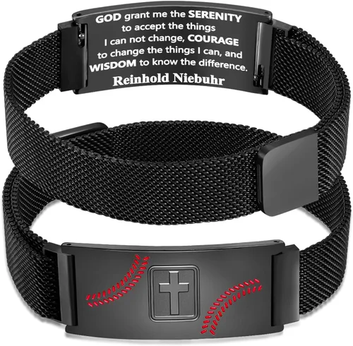 Miniatura 134 de Regalos de graduación, pulsera de fútbol, fútbol, baloncesto, béisbol, regalos de pulsera, pulseras de cruz de fe para hombres, bautismo, primera