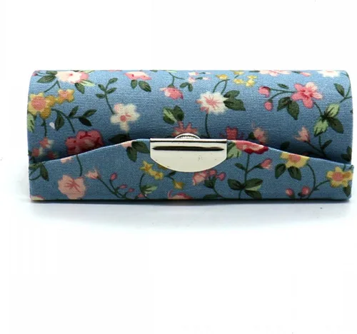 Miniatura 5 de SenseYo Estuche para lápiz labial floral para mujer, 4 piezas, con espejo, kit de almacenamiento de cosméticos, estuche de viaje de maquillaje