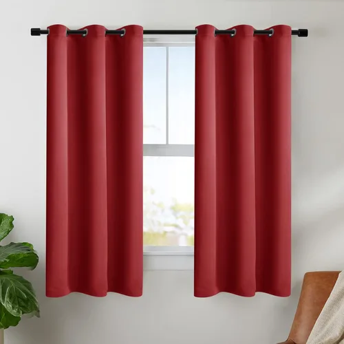 Miniatura 17 de BONZER Cortinas opacas con superposición transparente, mezcla y combina paneles de ventana de doble capa con aislamiento térmico para sala de estar