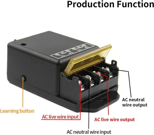 Miniatura 3 de QIACHIP Interruptor remoto inalámbrico de relé de 30 A, CA 110 V 120 V 240 V Relé RF interruptor con 656 pies de largo alcance