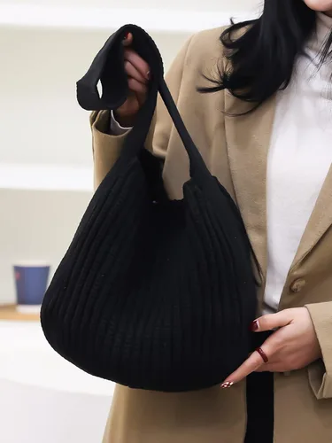 Miniatura 7 de ENBEI Bolsos de hombro para mujer Bolsos de ganchillo Bolso de punto grande Bolso de mano estético para la escuela lindo Bolsas de mano Bolsa