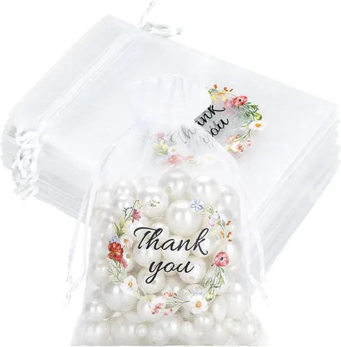 Miniatura 15 de joycraft Bolsas de organza de 4 x 6 pulgadas con lazo, 30 bolsas negras para recuerdos de fiesta, bolsas de joyería con cordón, bolsas de malla