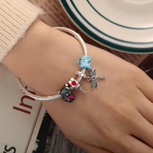 Miniatura 2 de XinYouZhi 925 Sterling Silver Charms for Pandora Bracelets and Necklaces Princess Dress Heart Bear Beads Dangle Pendants Jewelry Birthday Charms for