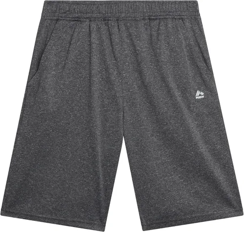 Miniatura 6 de RBX Pantalones cortos deportivos para niños, paquete de 2 pantalones cortos transpirables de poliéster con bolsillos, pantalones cortos activos