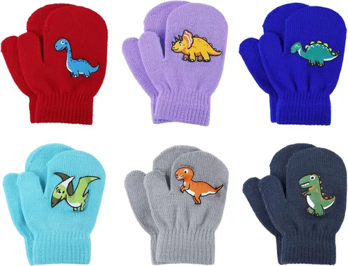 Miniatura 14 de Century Star Guantes cálidos de invierno para niños pequeños, guantes elásticos mágicos para niños y niñas, tejido suave para bebé