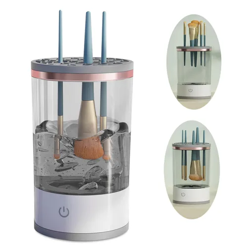 Miniatura 8 de Limpiador de brochas de maquillaje - Máquina eléctrica de limpieza de brochas de maquillaje, herramienta automática de limpieza y secado de brochas