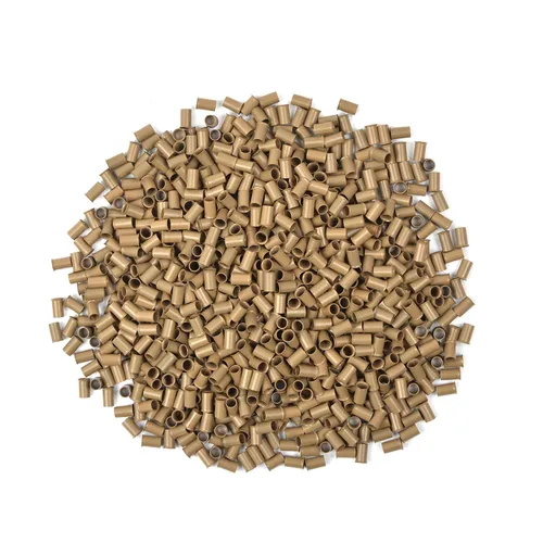 Miniatura 17 de 1000 piezas de microanillos de 0.134 in, cuentas de enlaces de microanillos sin silicona, tubos de cobre para extensiones de cabello