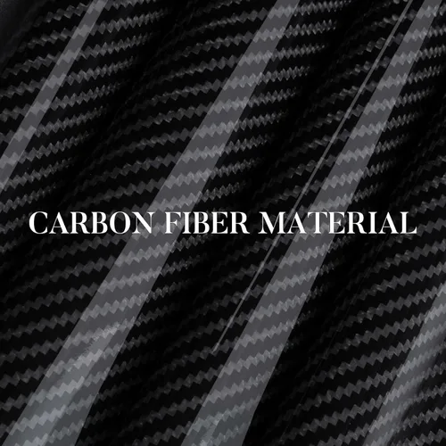 Miniatura 2 de Cubierta de volante de fibra de carbono, juego de accesorios de volante de coche con cierre de presión 3 piezas, protector antideslizante
