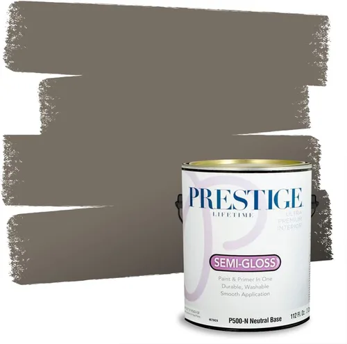 Miniatura 72 de PRESTIGE Paints - Pintura interior e imprimación en uno, 1 galón, cáscara de huevo, pimienta envejecida