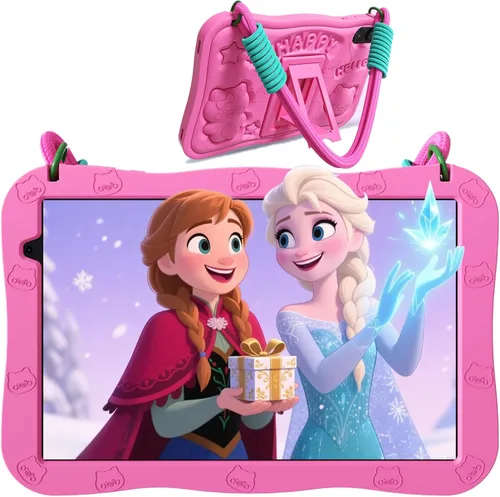 Miniatura 9 de Tablet infantil de 10 pulgadas con funda de cordón, tabletas Android 15 para niños de 3 a 12 años, almohadilla educativa de 32 GB para niños Azul