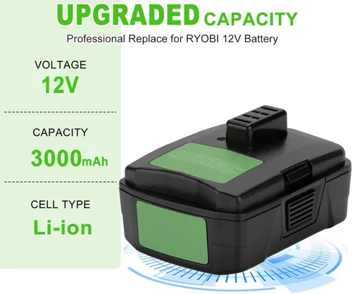 Miniatura 3 de Batería de 12V 3.0Ah compatible con RYOBI CB120L CB121L BPL-1220 130503001 130503005 BS12CA BID-1201 CAH120LK CD100 BID-1201, para batería RYOBI