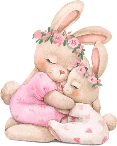 Miniatura 9 de Adhesivos de pared rosa con conejos para guardería - Decoración de pared de conejo para habitación de bebé niña, adhesivos de animales para sala