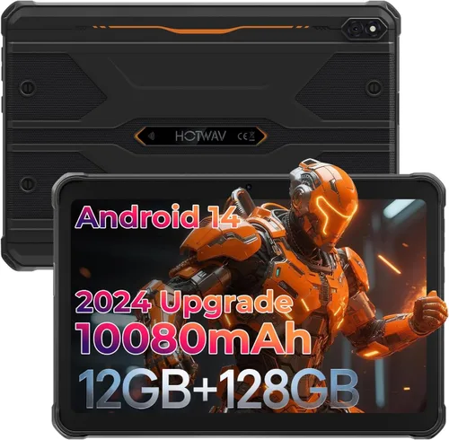 Miniatura 10 de HOTWAV R8 Tablet impermeable Android 14, tableta resistente de 10.1 pulgadas HD+, 10800 mAh, 12 GB + 128 GB/TF 1 TB, 13 MP+5 MP Cámara Tabletas
