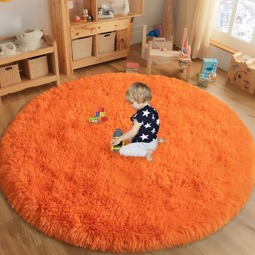 Miniatura 13 de Alfombra pequeña rosa para dormitorio, alfombras de área esponjosas peludas de 2x3 pies para habitación de niñas y niños, alfombra suave