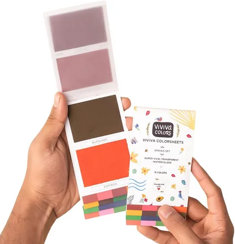 Miniatura 8 de Viviva Hojas de acuarela, 10 colores metálicos, juego de pintura de acuarela de viaje para adultos, principiantes, artistas, aficionados, kit