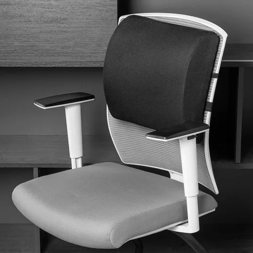 Miniatura 6 de Amazon Basics Cojín rectangular de espuma viscoelástica para silla de escritorio de oficina, color negro