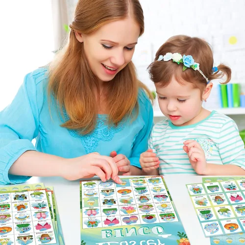 Miniatura 6 de OHOME Juegos de bingo de Pascua para niños, juguetes de manualidades de Pascua para niños, niñas, adultos y adolescentes, actividades en el aula