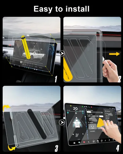 Miniatura 4 de Protector de pantalla para Tesla Model Y Modelo 3 Protector de pantalla de vidrio de 15.4 "Protector de pantalla de vidrio para asiento trasero 8