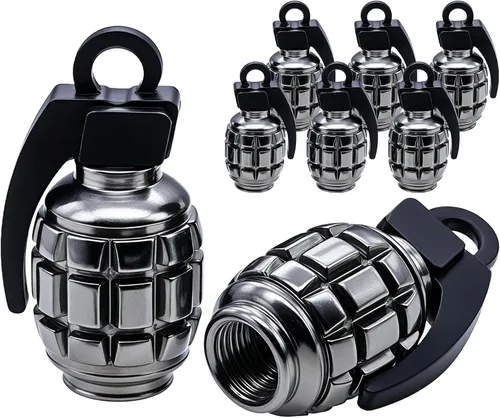 Miniatura 48 de 6 tapas de válvula de neumático, cubiertas universales de válvula de neumático de aleación de aluminio para automóviles, camiones, SUV, Rojo