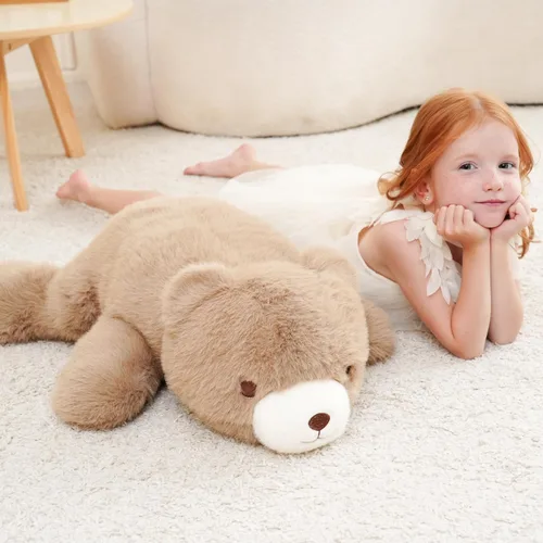 Miniatura 3 de Animales de peluche con peso, peluche de oso, peluche de oso pesado, regalos de juguete para niños y adultos, marrón, 4.5 libras, 25 pulgadas