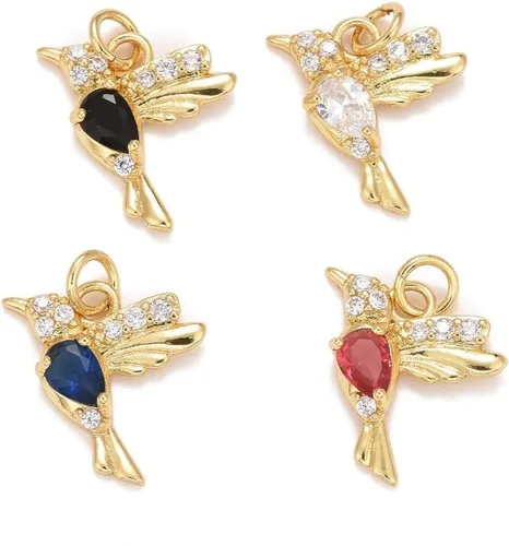 Miniatura 13 de LiQunSweet 20 piezas de micro pavé de circonitas cúbicas para bebé, diseño de huellas, para hacer joyas de ducha
