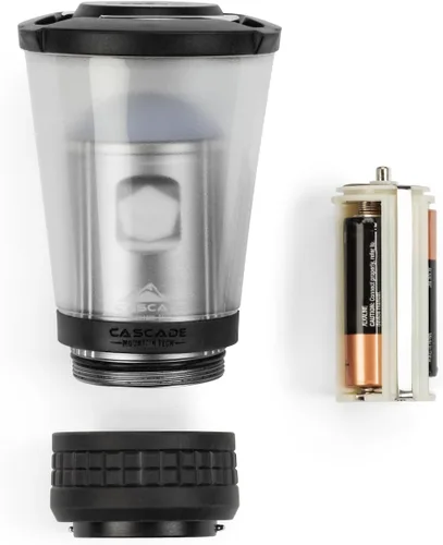 Miniatura 7 de Cascade Mountain Tech Linterna LED plegable IPX4 resistente al agua con 4 modos de luz, paquete de 3, negro/plateado