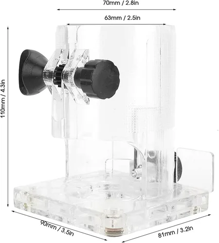 Miniatura 5 de Enrutador protector para recortadora, base transparente, para carpintería, base de plástico, herramientas eléctricas, accesorios de protección