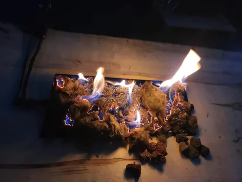 Miniatura 5 de Troncos de gas de lana de roca de resistencia a altas temperaturas, bolsa de 6 onzas
