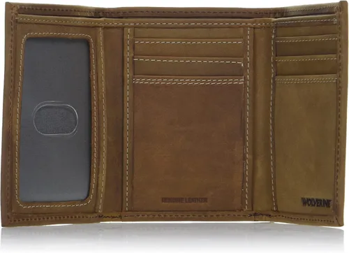 Miniatura 6 de Wolverine Mens Bifold Wallet RFID Protection ID Window Card Slots Bill Pocket Durable Leather Canvas