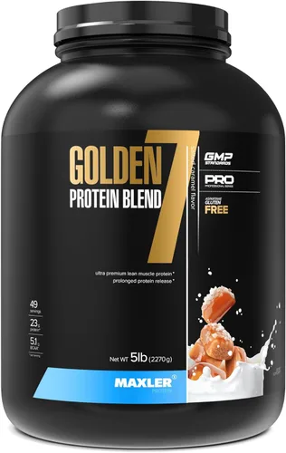 Miniatura 9 de Maxler Golden 7 Protein Blend - Proteína en polvo para ganancia muscular y recuperación - Polvo de proteína de vainilla de 2 libras