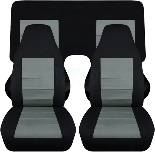 Miniatura 24 de Totally Covers Compatible con cubiertas de asiento para Chevy Camaro 1982-1992: Negro - Juego completo (23 colores) Cupé/Convertible Banco