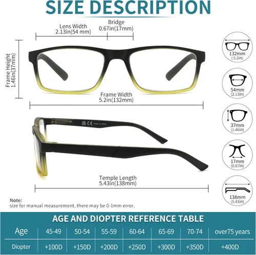 Miniatura 5 de Gafas de Lectura con Bloqueo de Luz Azul Paquete de 4 Lectores de Computadora para Mujeres y Hombres, Anteojos con Filtro de Rayos UV Antirreflejos
