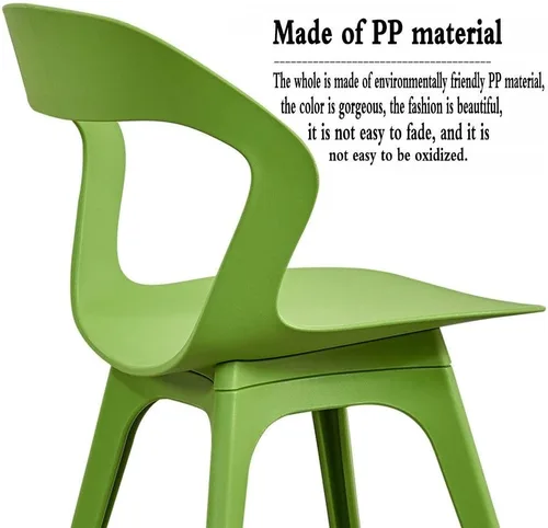 Miniatura 4 de Diseño moderno Sillas de comedor Diseño Respaldo Sala Salón Silla de salón Respaldo Material PP respetuoso con el medio ambiente para oficina Salón