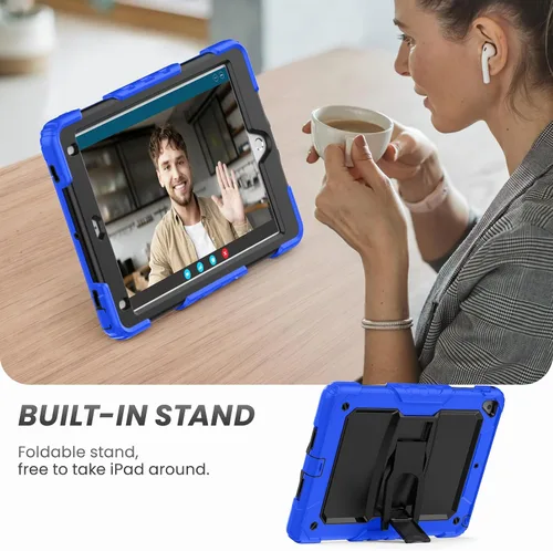 Miniatura 4 de HXCASEAC Funda a prueba de golpes para iPad de 6ª/5ª generación, Air 2 / Pro de 9.7 pulgadas con protector de pantalla, soporte integrado, duradera