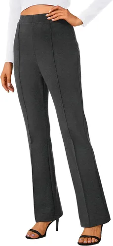 Miniatura 57 de Urban CoCo Pantalones de trabajo elásticos con corte de bota, pantalones de yoga pequeños para oficina casual