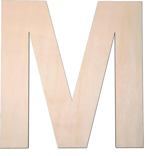 Miniatura 26 de Símbolo de madera de 12 pulgadas &, letra grande de madera sin terminar de 1/4 de pulgada de grosor para manualidades de bricolaje, decoración