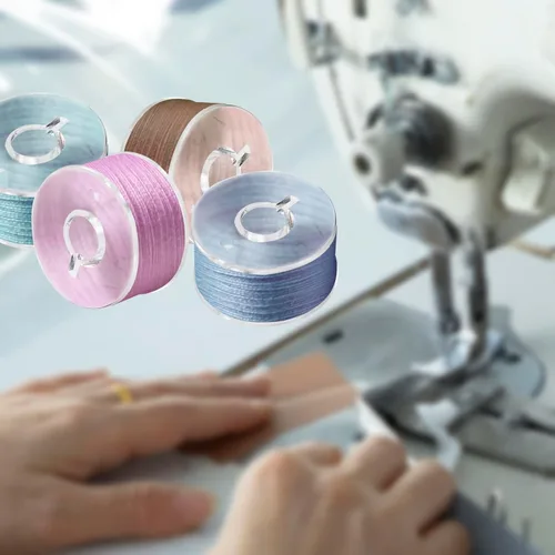 Miniatura 5 de 30 bobinas de plástico transparente para máquina de coser, universal para el hogar, máquina de coser industrial, núcleo de lanzadera para máquinas